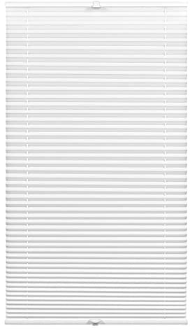 GARDINIA Estor plisado Concept Luz diurna, Opaco, Plegable, Deja pasar la luz, Ajustable, Fácil de acortar en anchura, Blanco, 50 x 130 cm