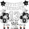 13. Geburtstag Dekoration Set, 13 Geburtstag deko, Luftballons 13. Ballons Schwarz Silber, Geburtstagsdeko 13 Jahre Junge Mädchen,Happy Birthday Girlande Banner