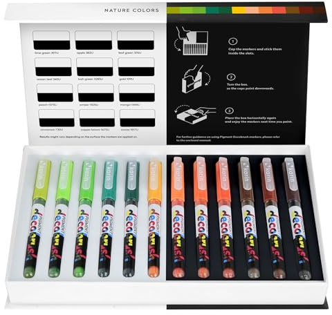 KARIN PIGMENT decobrush Nature Colors Collection, 29C3, 12 stück (1er Pack)