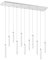 Trio Leuchten LED Pendelleuchte Tubular 321611131, Metall Weiß matt, inkl. 11x 2.8 Watt LED, Switch Dimmer