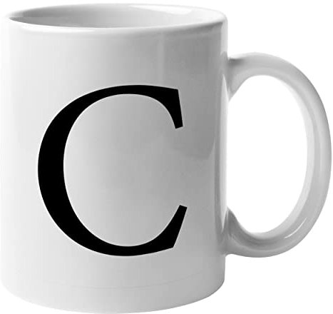 DigiPrint Graphics Alphabet Mug Letter C | Funny Coffee Cup | Novelty Tea Mug Gift | White, Present, Quality Printed (MUG042)