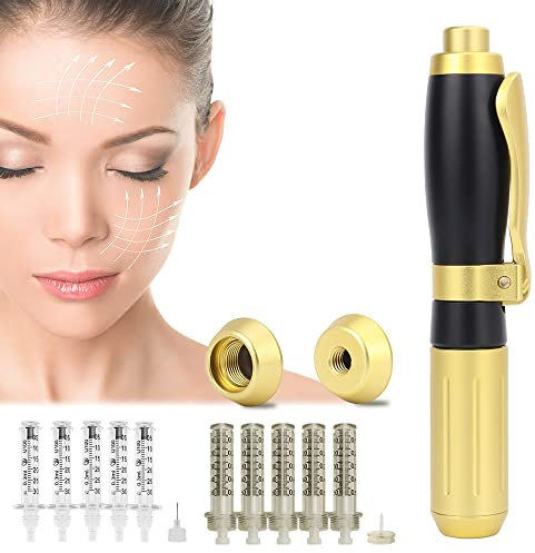 DBOQ Professional Hyaluron Pen Kit 0.3ML/0.5ML High Pressure Double Head Hyaluronic Acid Lips Filler Injection Gun for Anti Wrinkle and Thickening Lips