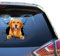 Camellia Print Golden Retriever Aufkleber fürs Auto, wasserdicht, UV-beständig, lebendiges Design, einfache Anwendung und lange Haltbarkeit (Golden Retriever Aufkleber)