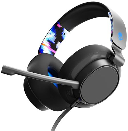 Skullcandy SLYR Cascos Over-Ear Multiplataforma con Cable para Gaming, Compatibles con Xbox PlayStation y PC - Azul