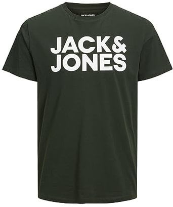 Jack & Jones Herren Jjecorp Logo Tee O-Neck Noos T-Shirt, Mountain View/Fit:Slim/Large Print, XL EU