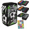 Federtasche 3-fache Federmappe Let's Gol Fußball Federmäppchen 46-teilig gefüllte Schüleretui Stifte und Pinsel inkl. Aufgabenheft Federbox Etui Stiftetasche Schlamper-Etui Schul-Etui