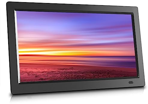 Großer digitaler Bilderrahmen 32 Zoll 1920 * 1080 IPS-Display, Bewegungssensor, 1080P Bester digitaler Bilderrahmen for Verschenken (Color : Black)