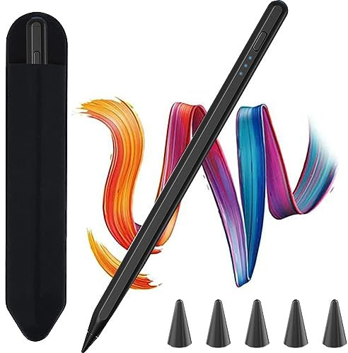 KARFUN Stylus Pen für iPad Apple 2018–2025,Tablet Pencil mit 15 Minuten Fast Charging für IPad 10/9/8/7/6th Gen,i Pad Pro 11/12.9,iPad mini 6/5th/ Air 3/4/5, Tablet Stift (Schwarz Knopfschalter)