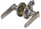 Mystatic Static Caravan Interior Door Handle Set with Privacy Lock Satin Nickel