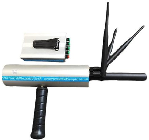 Metal Detector Pinpointer with 3 Antennas, High Accuracy Detection depth 15 m 1200 m Long Range Handheld Underground Gold Detector Pinpointer 1600mAh Rechargeable Treasure Scanner ( Color : Silver )