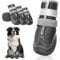 Ohcozzy Dog Shoes with Breathable Mesh, Anti-Slip Dog Boots with Reflective Straps, Wear-resistant Rubber Sole Dogs Paw Protector for Small Medium Large Dogs 4 Pcs(M,Black)