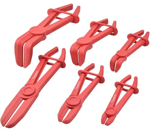 Thsakzo Hose Clamp Pliers Set, Hose Clamp Pliers, Red, 6 Pieces
