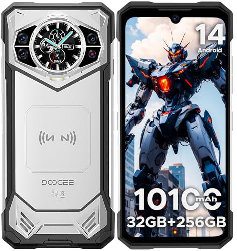 DOOGEE S200 Móvil Irrompible 5G, 10100mAh/33W, 6.72”FHD+120Hz Movil Todoterreno Android 14, 32GB RAM+256GB ROM(2TB) DDR5, 100MP+20M PVisión Nocturn Teléfono Antigolpes, Smartphone WIFI6/FACEID/NFC