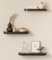 Kazai.® Étagère Murale Set 'Neva' | 3 Tablette Murale en Placage Bois Véritable | Étagère Flottante pour Décoration Murale et Rangement en Salle de Bain, Salon, Cuisine, Chambre et Plus | Chêne, Noir