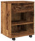 vidaXL Rollcontainer, Aktenschrank mit Stauraum, Rollschrank für Büro Arbeitszimmer, Bürocontainer Büroschrank, Altholz-Optik Holzwerkstoff
