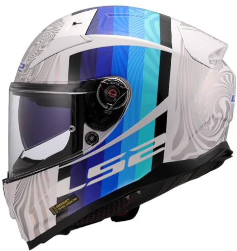 LS2, Integraler Motorradhelm VECTOR II FREEDOM Matt White Silver, 4XL