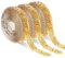 Prasacco 3 Stück Selbstklebende Strassbänder, Kristall Strasssteine Glitzerband DIY Diamant Band Glitzersteine DIY Dekoration Aufkleber für Kleidung, Hochzeit, Handwerk, Geschenkdekoration, Gold
