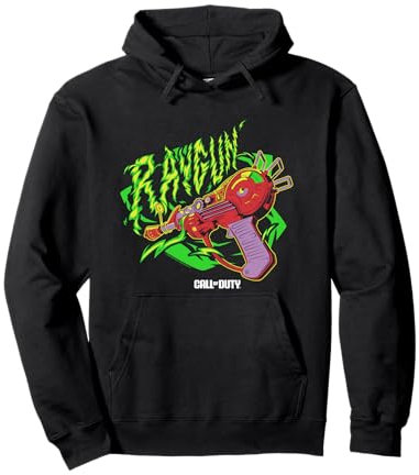 Call Of Duty Raygun Zombie Green Neon Big Chest Retro Logo Sweat à Capuche
