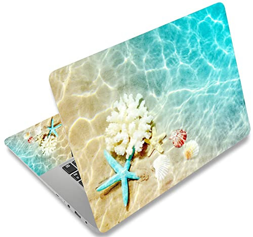 icolor Pellicola adesiva in vinile per computer portatile da 13, 13,3, 14, 15,4, 15,6 pollici, autoadesiva, decorativa, stella marina