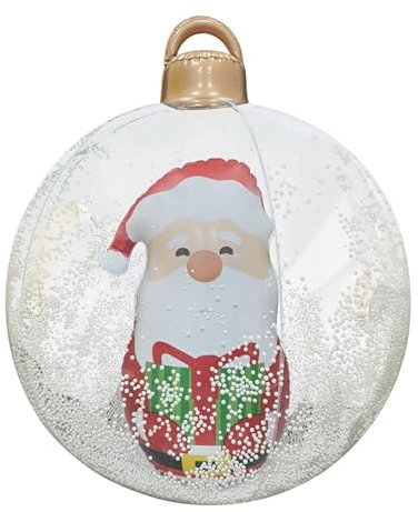 Generisch Palline di Natale, in plastica, 60 cm, gonfiabili, trasparenti, per albero di Natale, decorazioni natalizie, decorazioni natalizie, a, Taglia unica