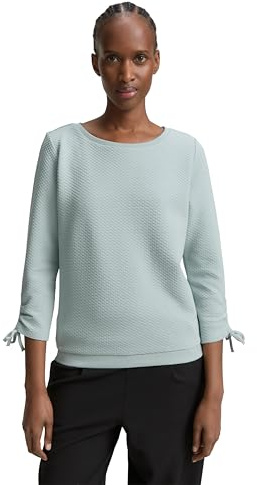 Tom Tailor Denim Damen 1047227 Sweatshirt mit Raffärmeln (1er Pack)