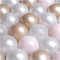 MISIOO Bälle für Bällebad 300 Stück - Bälle Ø 6 cm - Plastikbälle aus 100% LDPE - Hellrosa/Perlen/Gold - Perfekt für sicheres Spielen im Kinderzimmer