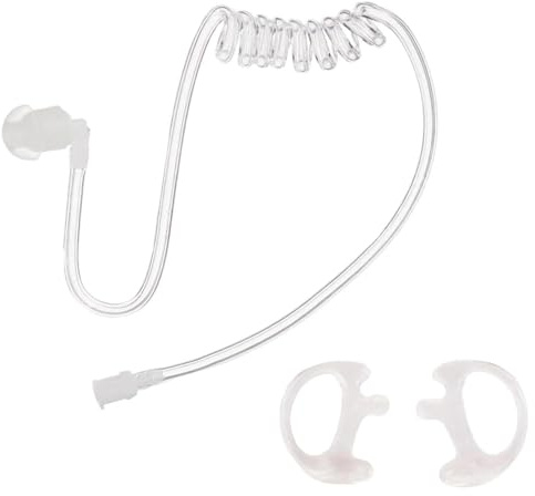 ZEACCT 1 Set Acoustic Tube & Earmold Kit - Medium Replacement Tubes and Eartips for Radio Headsets, Walkie-Talkies, and Communication Devices - Durable Audio Accessories Set
