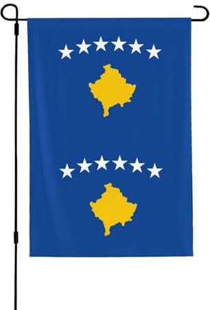 Bandiera del Kosovo bandiere da giardino double face 28 x 40 in yard bandiere, per accenti paesaggistici