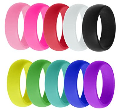 Ipetboom 10stücke Silikonring Für Damen Und Herren Gemischte Farben Langlebig Und Praktisch Für Sport Und Aktivitäten