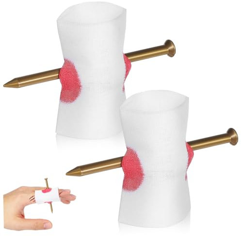 SOIMISS 2 Stück Plastikfingernägel Falscher Finger Mit Blut Scherzfinger Hände Realistisch Stütze Nagel Durch Fingertrick Scherzen Finger Für Nagelübungen Halloween Streich Gefälscht