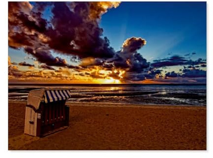 Sonnenuntergänge, an der Nordseeküste vor Cuxhaven，Puzzle 1000 Teile Erwachsene Kinde Spaß Lernspielzeug Geschenke（75x50cm）-AT23