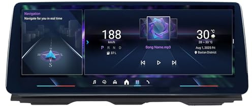 Android 14 Autoradio Qualcomm 685 für BMW 5series 520i 523 525 530 M5 F10 F11 F90 CIC NBT GPS Navigation 12.3 Zoll Kapazitiver Touchscreen Auto Stereo Car Radio Carplay (Qualcomm668S 6+64G 2K,CIC)