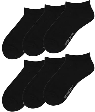 Hudson Herren Sneaker Socken Simply³ 6-Pack Black 0005 43-46