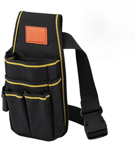 Werkzeuggürtel Tasche Klein, 600D Oxford Werkzeug Gürteltasche für Männer, Verstellbarer Werkzeuggürtel Herren, Robuste Gürteltasche Arbeit für Elektriker, Tischler & Techniker