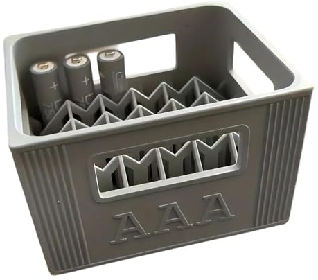 YANPINGJIA Batterie Aufbewahrungsbox, Bierkisten Organizer mit stapelbarem Design, zur stapelbaren Aufbewahrung von 20 2A oder 30 3A Batterien