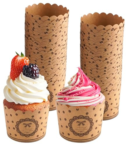 Noaxylic 50 Piezas Moldes Magdalenas, Papel Magdalenas Antigrasa | Molde para Muffins y Cupcakes de Cartón, Moldes Muffin Papel Antiadherentes, para Repostería Hogar Fiestas y Panaderías