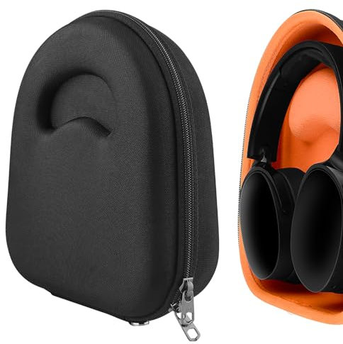 Geekria Shield Headphones Case Compatible with Skullcandy Riff 2, Hesh 3, Hesh Evo, Crusher Evo, Crusher ANC 2 Case, Replacement Hard Shell Travel Carrying Bag with Cable Storage (Black)