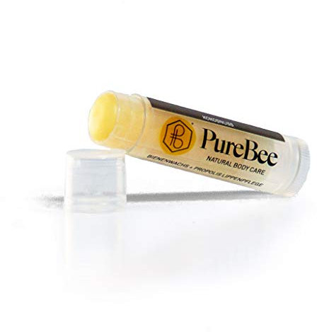 Lippenbalsam Kokos mit Bienenwachs & Propolis | Natürliche Lippenpflege handgemacht in Baden-Württemberg | Mit Jojoba-, Avocado- & Aprikosenkernöl | PureBee (Kokosnuss, 1 Stift)