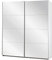 Rauch Möbel Caracas Schrank Kleiderschrank Schwebetürenschrank, Weiß mit Spiegel, 2-trg., inkl. Zubehörpaket Classic 2 Kleiderstangen, 4 Einlegeböden, 1 Hakenleiste, BxHxT 181x210x62 cm