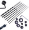 QISF 7Pcs 300mm Extra Long Twist Drill Bits Set (4-12mm）+ 9Pcs Woodworking Drill Bit Depth Stop Collars Ring Locator (3-16mm)，for Wood Hole Cutter Drilling DIY Plastic