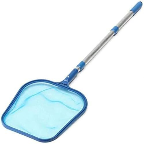 Mooyii Bodenkescher Hecht Oberflächenkescher Pool Kescher | mit Alu Teleskopstange, Pool Kescher Netz Reinigungsset, Kescher Leaf Skimmer net, Laubkescher, Pool Kescher-Aufsatz Oberflächenkescher