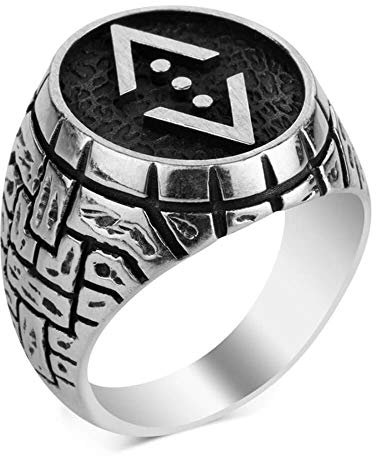 mysilverworld Lizenzierter Ring aus massivem 925er-Sterlingsilber mit Cukur The Pit-Logo, 925er-Sterlingsilber, Metall