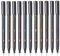 Flair Hotline Fineliner Set, Zeichnen Stifte, hochwertige Metallspitze, 10 Stück