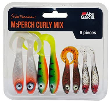 Abu Garcia Unisex-Adult Svartzonker McPerch Curly Soft Plastic Bait, Assorted, Varied