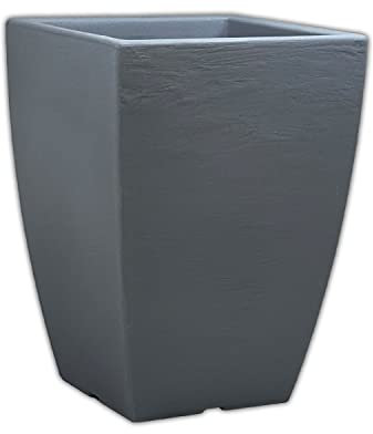 Design-Pflanztopf ADONE in Schieferoptik - H: 40cm - (Pflanztopf Farbe: Grau)