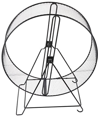 ULTECHNOVO Chinchilla-Rad Haustier-Hamster-Laufrad Hamsterspielzeug für Hamsterkäfig-Spinner Kleintiere Laufräder für Zwergartige Syrische Rennmäuse Mäuse Oder Andere Kleintiere (Schwarz)