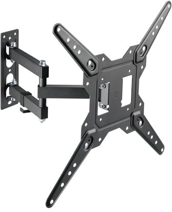 AISENS - WT55TSE-153 - Eco drehbare Halterung, neigbar für Monitor/TV 30 kg (3 Pivots) 23-55, Schwarz