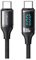 P4Y USB-C zu USB-C Kabel US-SJ558 U78 Schnelles Laden PD 100 W 5A LED Anzeige Material: Nylon + Aluminium Geflecht Kompatibel: Geräte mit USB-C Anschluss 2m Schwarz