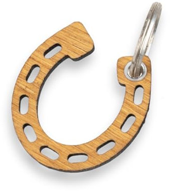 Schlüsselanhänger aus Holz, Hufeisen, Traktor, LKW, Roller, Auto, Herz, Fahrrad. Geschenkidee zum Geburtstag oder Führerschein (Hufeisen)