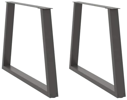 vidaXL Esstisch Beine V-Form 2 Stück Anthrazit 100x(72-73,3) cm Stahl